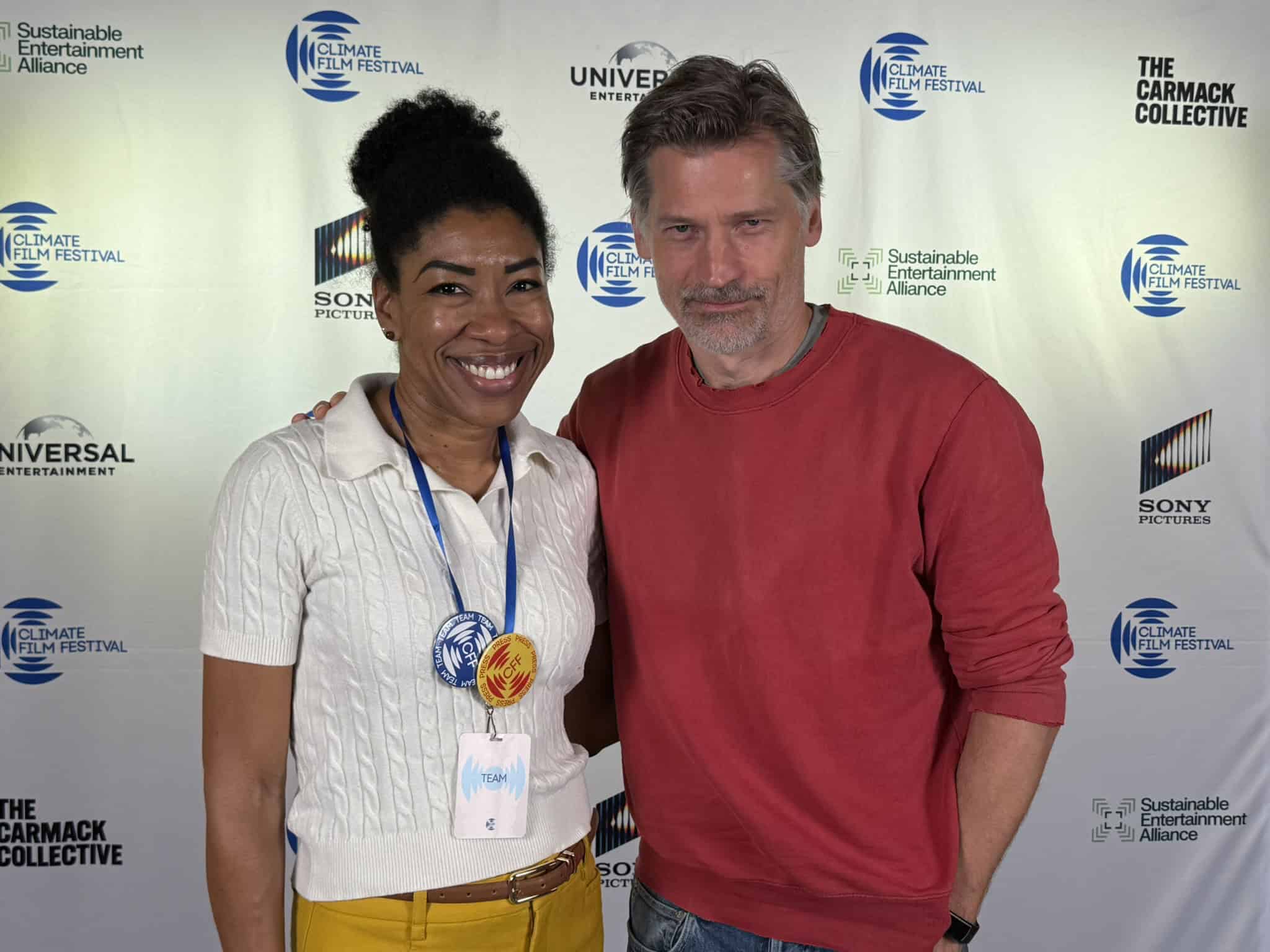 Angela Betancourt and Nikolaj Coster-Waldau